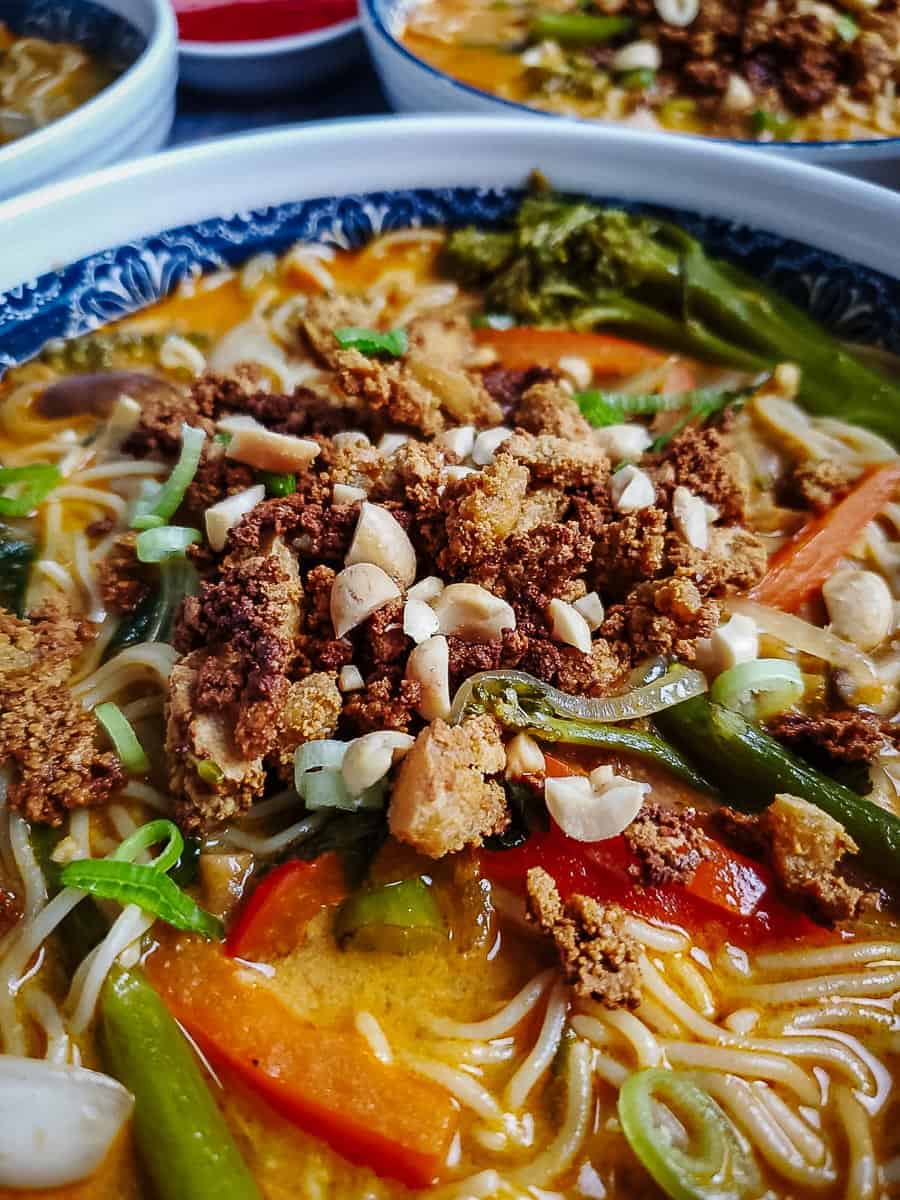 Spicy ramen bowl.