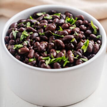 Black Beans in a Bowl With Cilantro