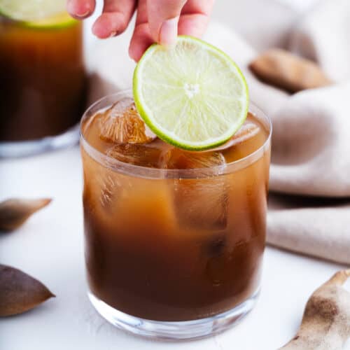 Agua de Tamarindo With Lime Wheel