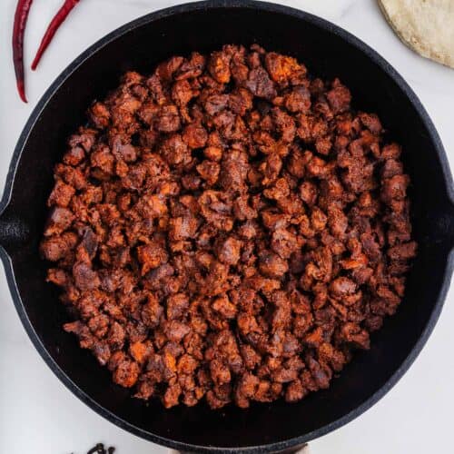 Vegan Chorizo in a Skillet