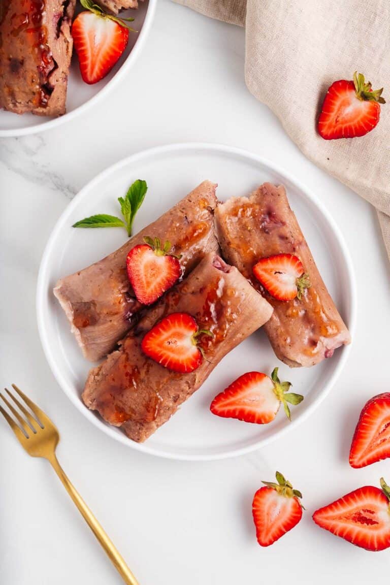 Strawberry Tamales (Vegan Tamales de Dulce)