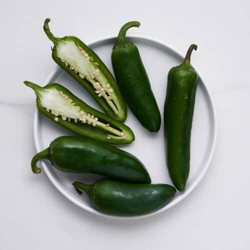 Jalapeño Peppers on a Plate