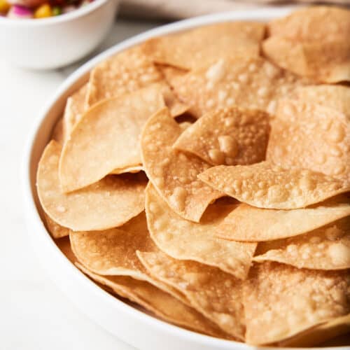 Totopitos on a Plate.