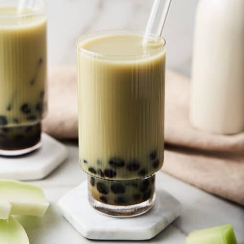 Honeydew milk tea.