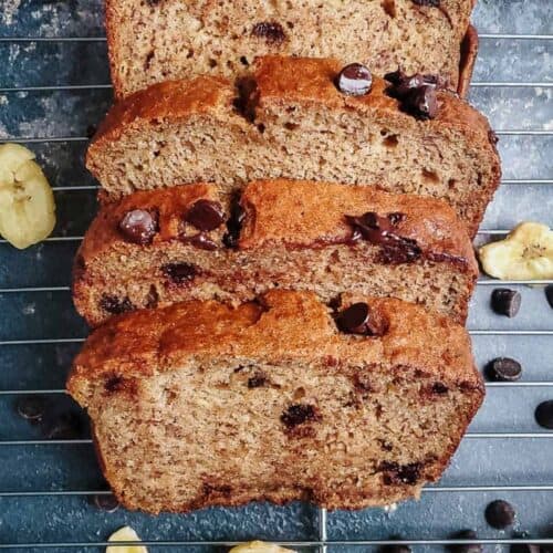 Vegan banana bread.