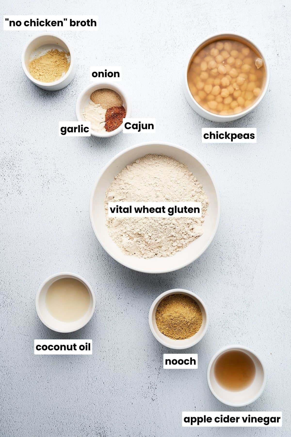 Vegan chicken ingredients.