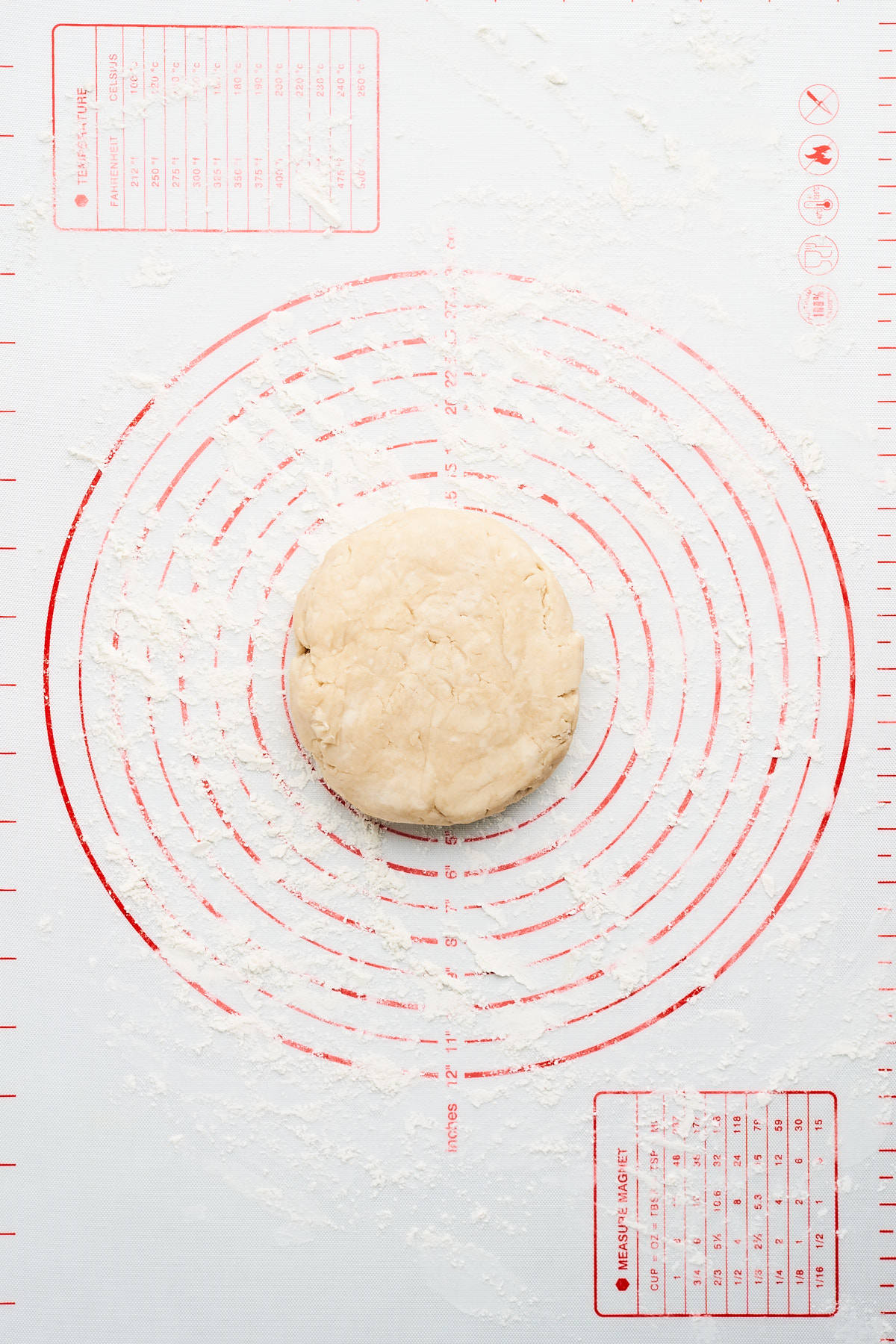 Refrigerated pie dough.