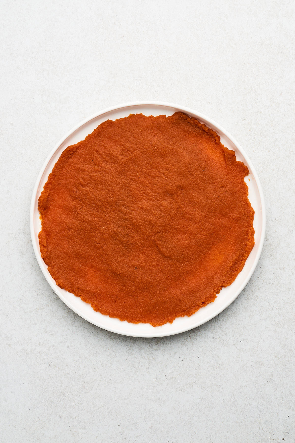 Patted dry pumpkin purée.