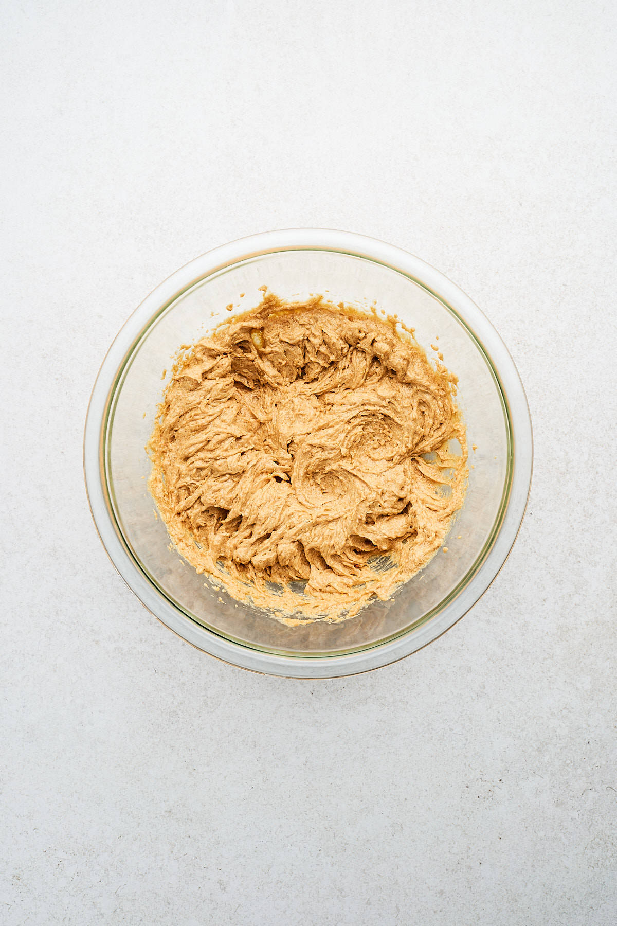 Wet pumpkin batter mixture.