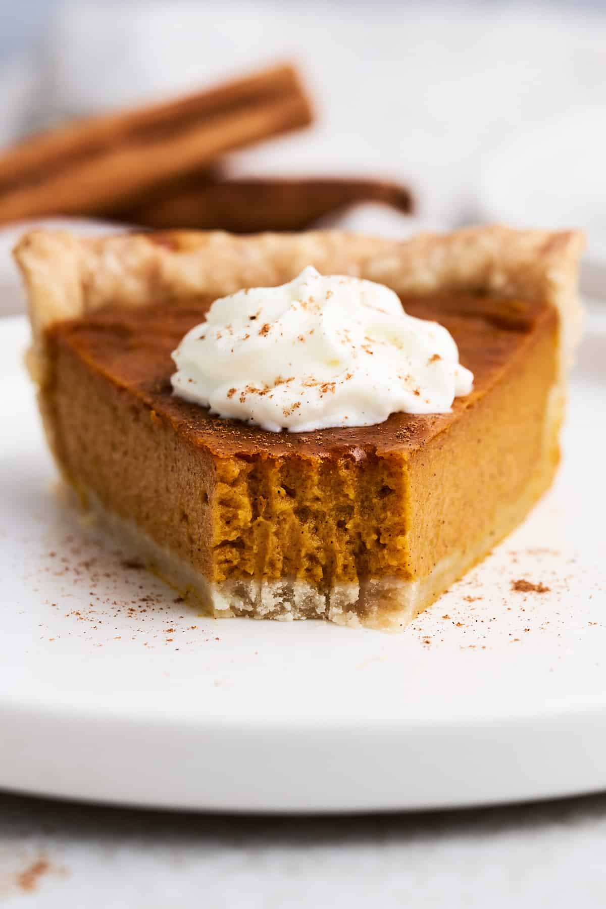 Vegan sweet potato pie on a plate.
