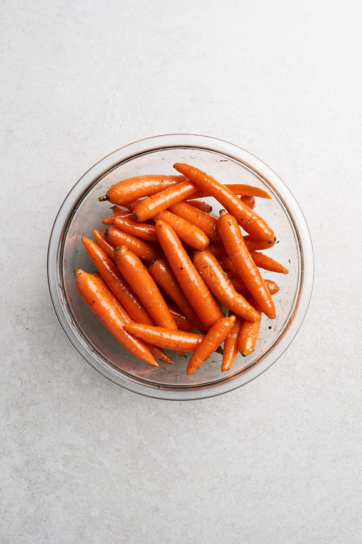 Marinated carrots in a bowl.