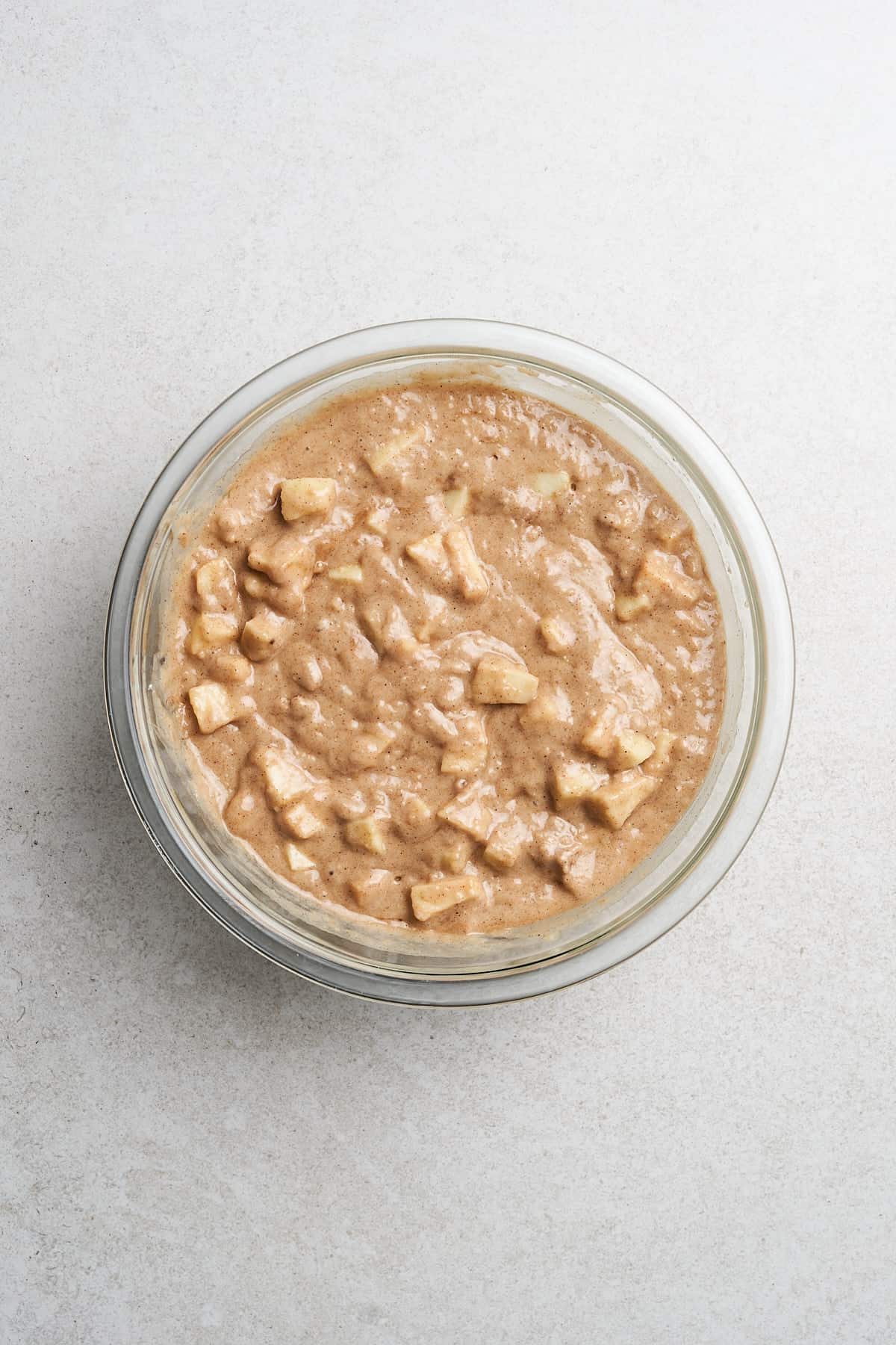 Vegan apple cake batter.