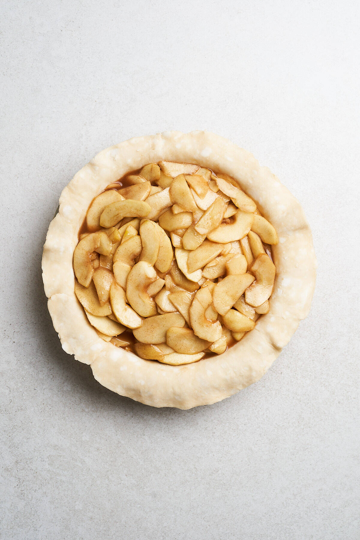 Apples in a pie crust.