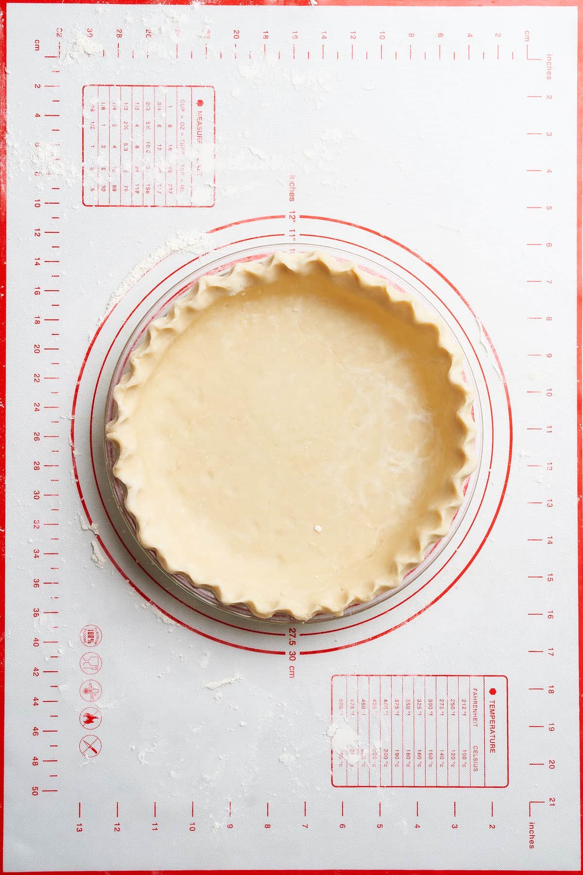 Fluted vegan pie crust.