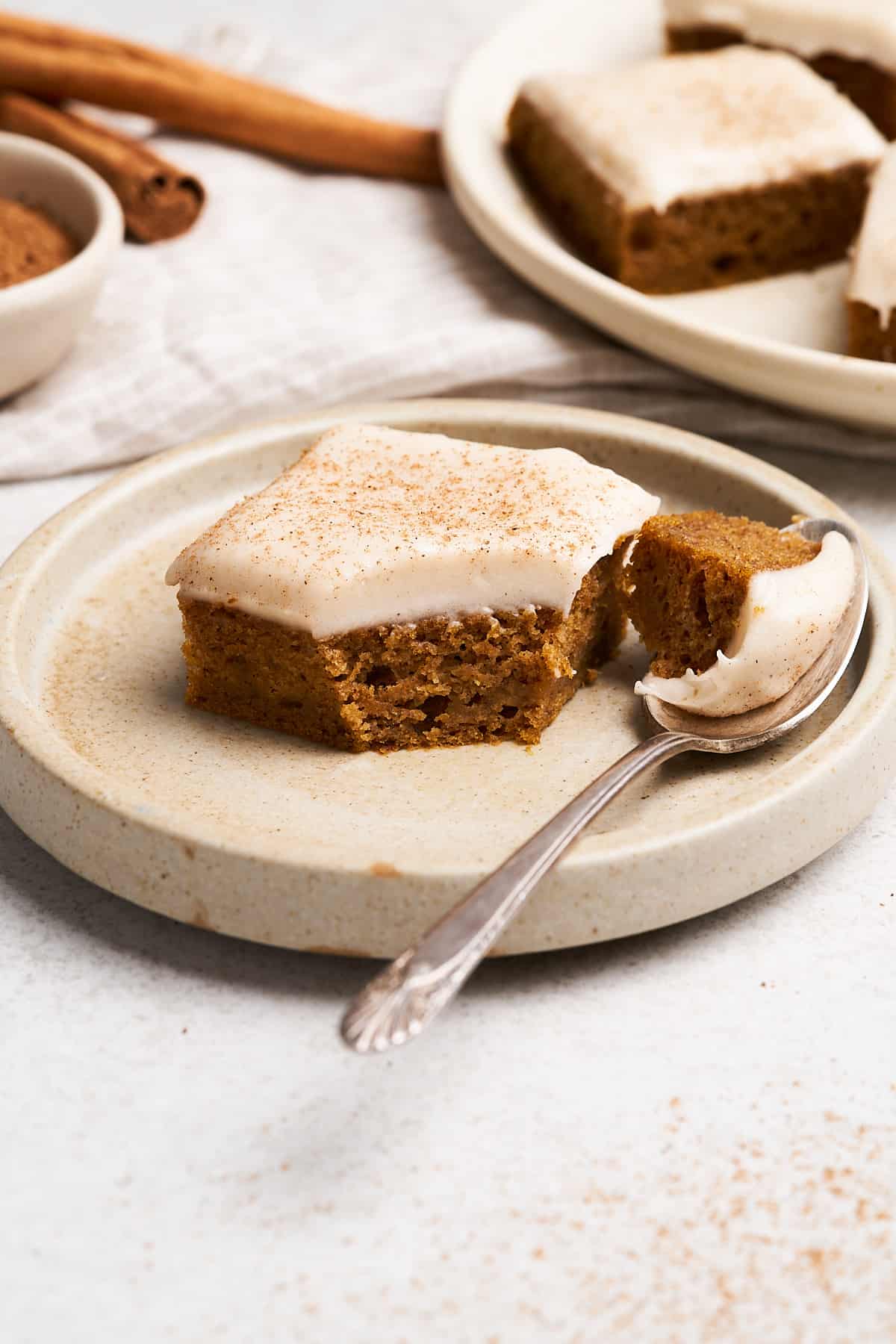 Bitten vegan pumpkin bar.