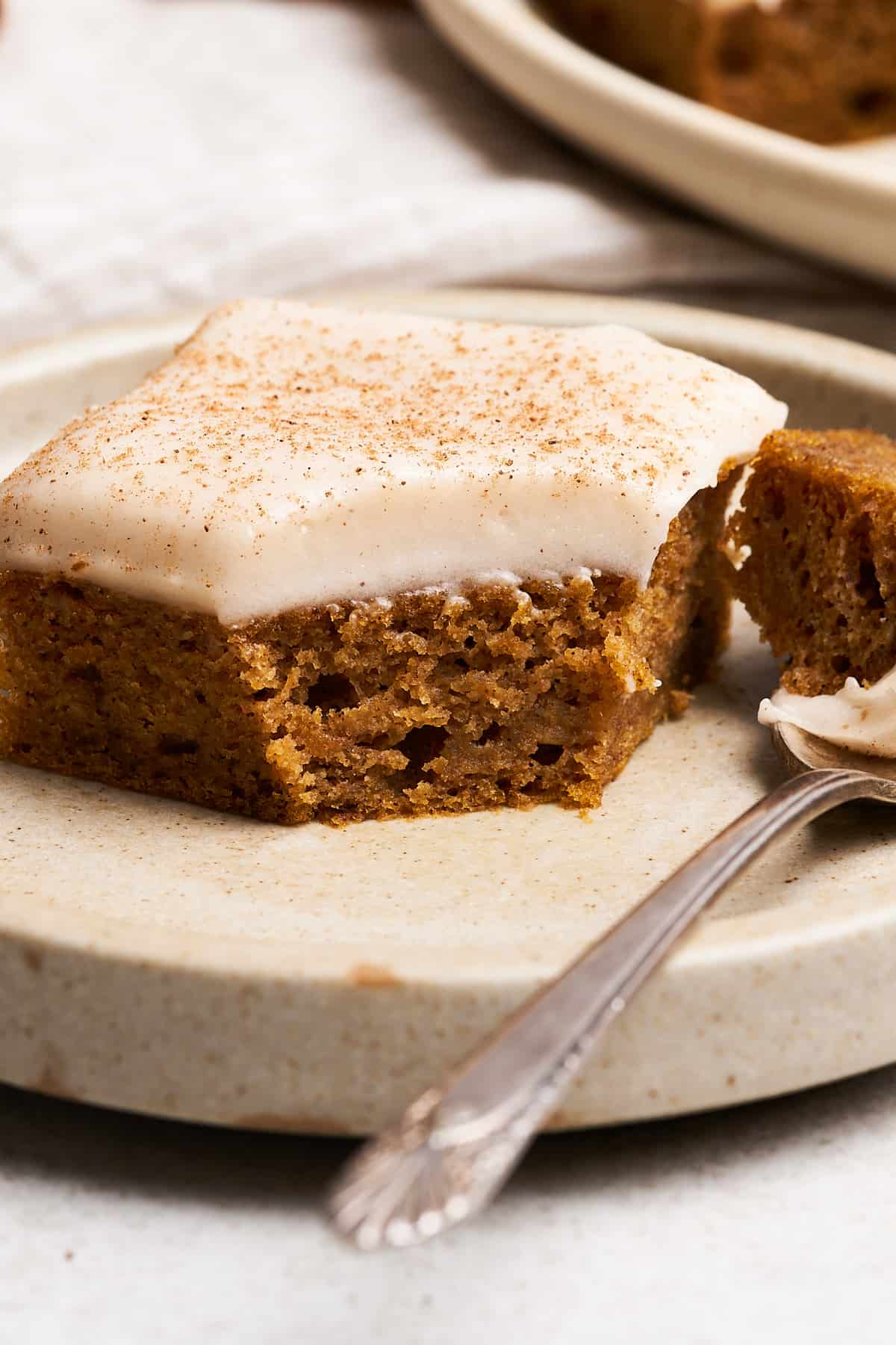 Bitten vegan pumpkin bar.