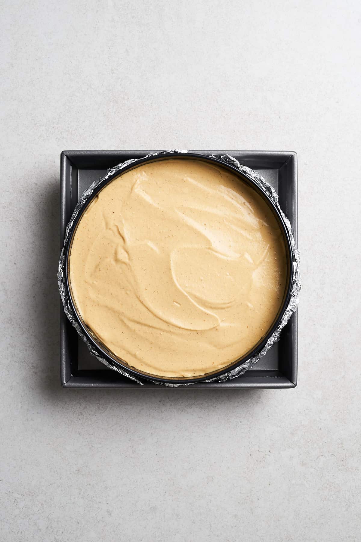 How to water bath a cheesecake.