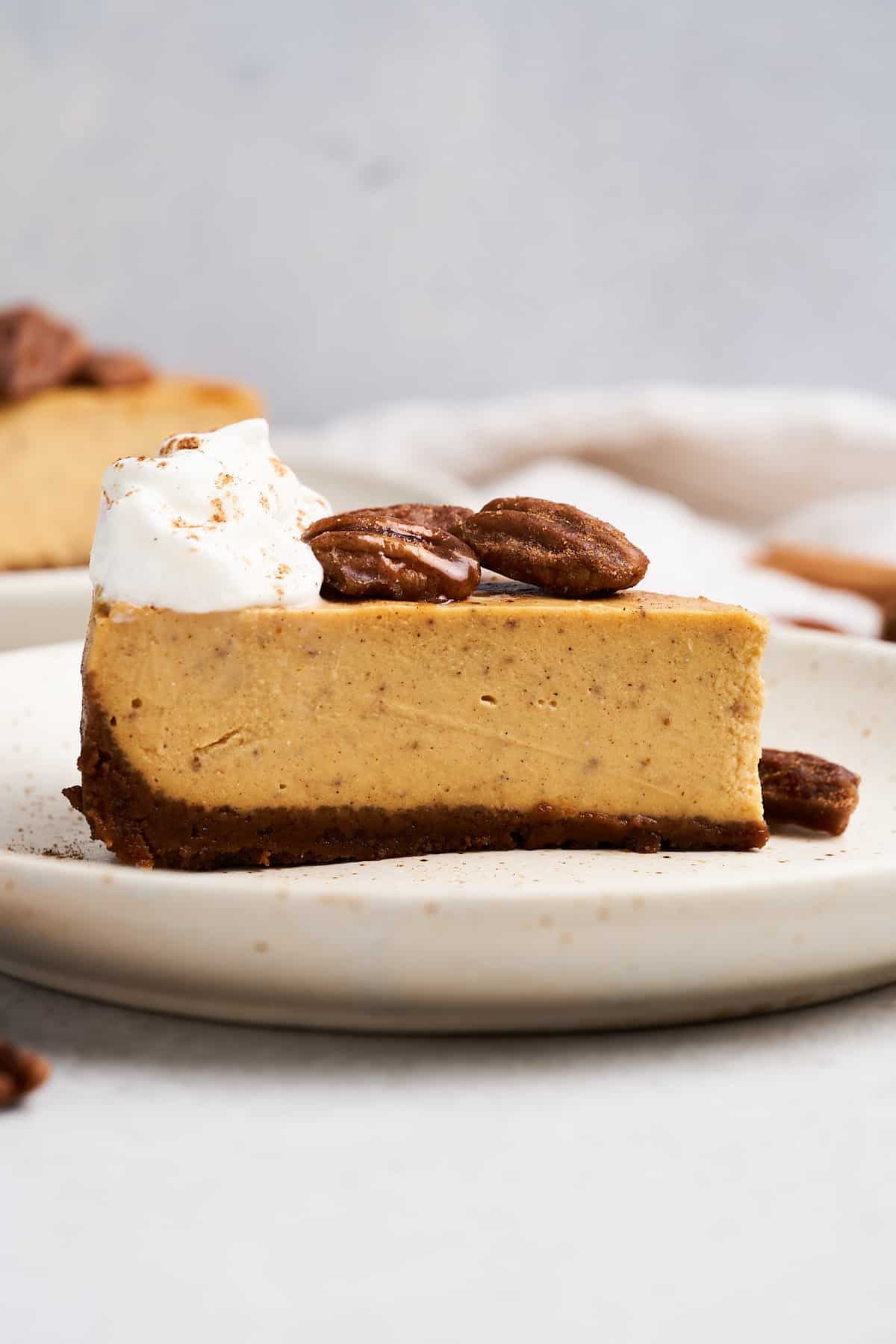 Vegan pumpkin cheesecake.