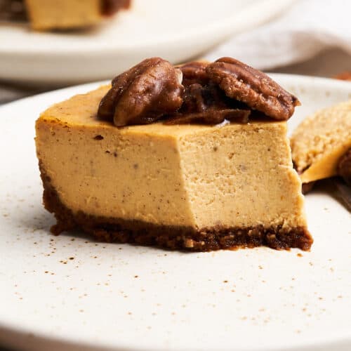Vegan pumpkin cheesecake.