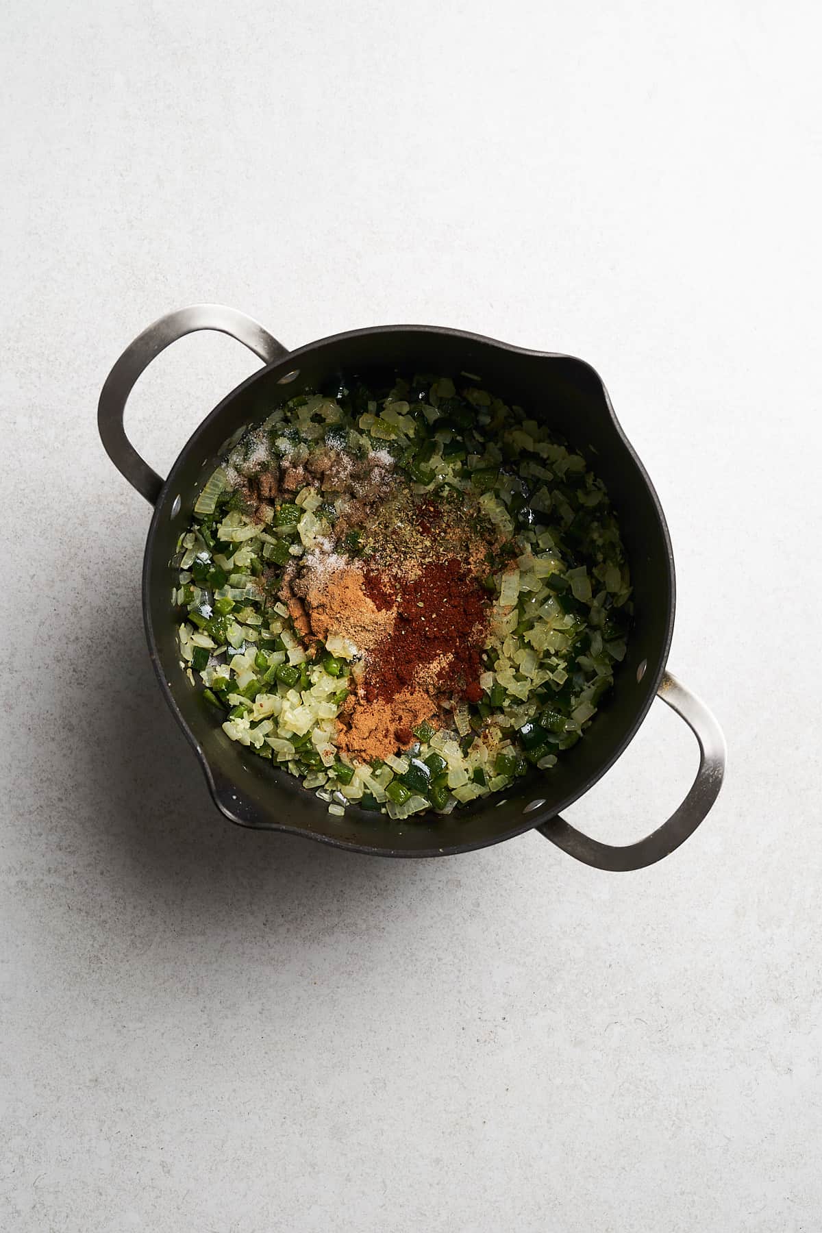 Sautéed aromatics and spices.