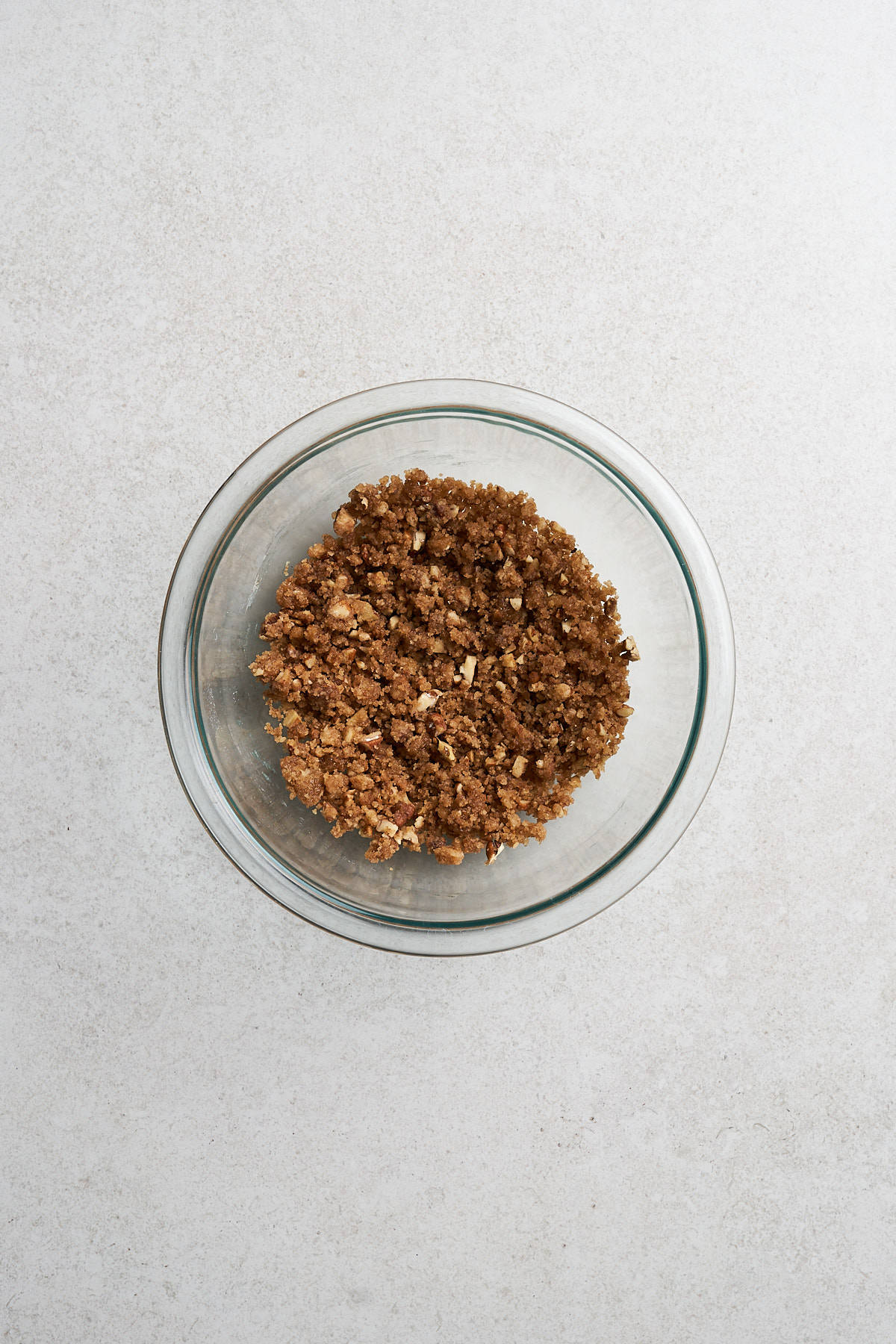 Pecan streusel in a bowl.