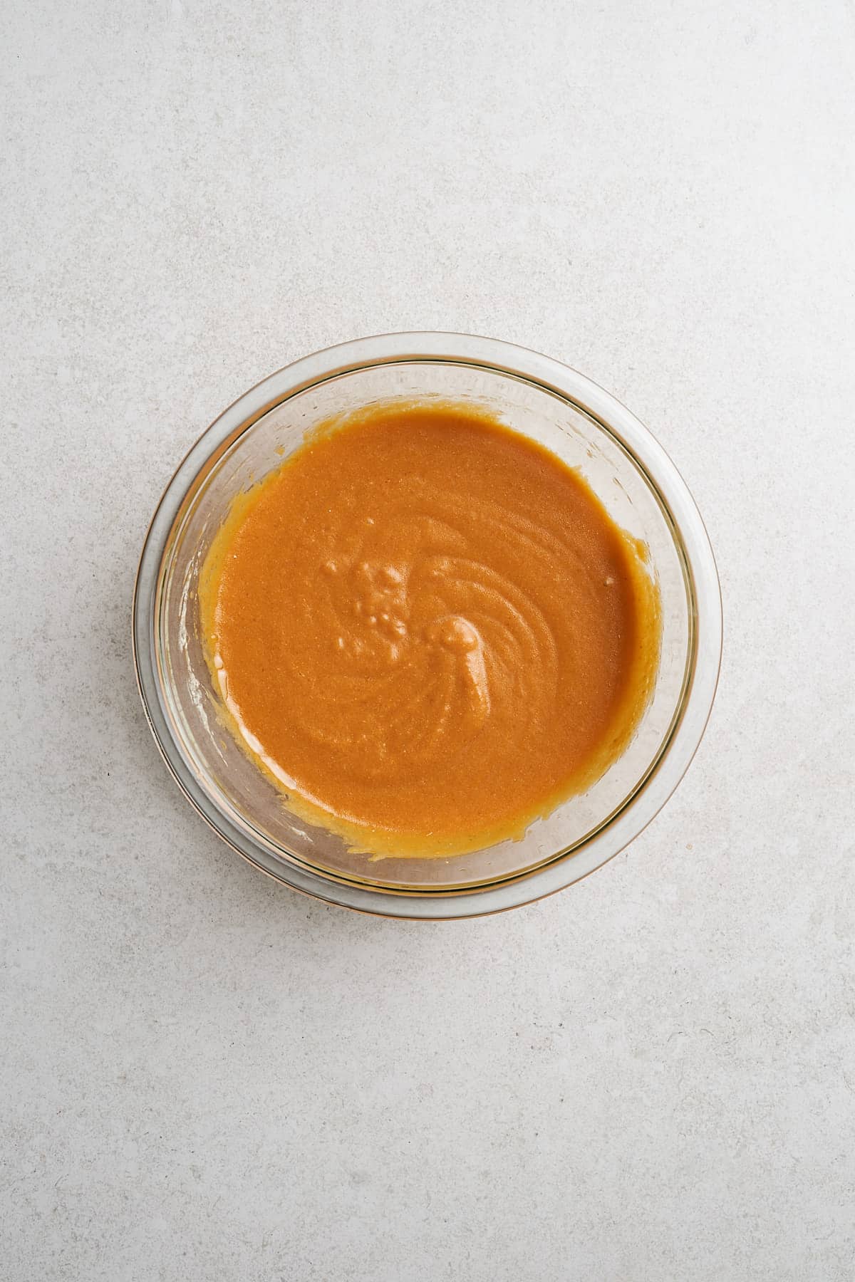 Pumpkin mixture in a bowl.