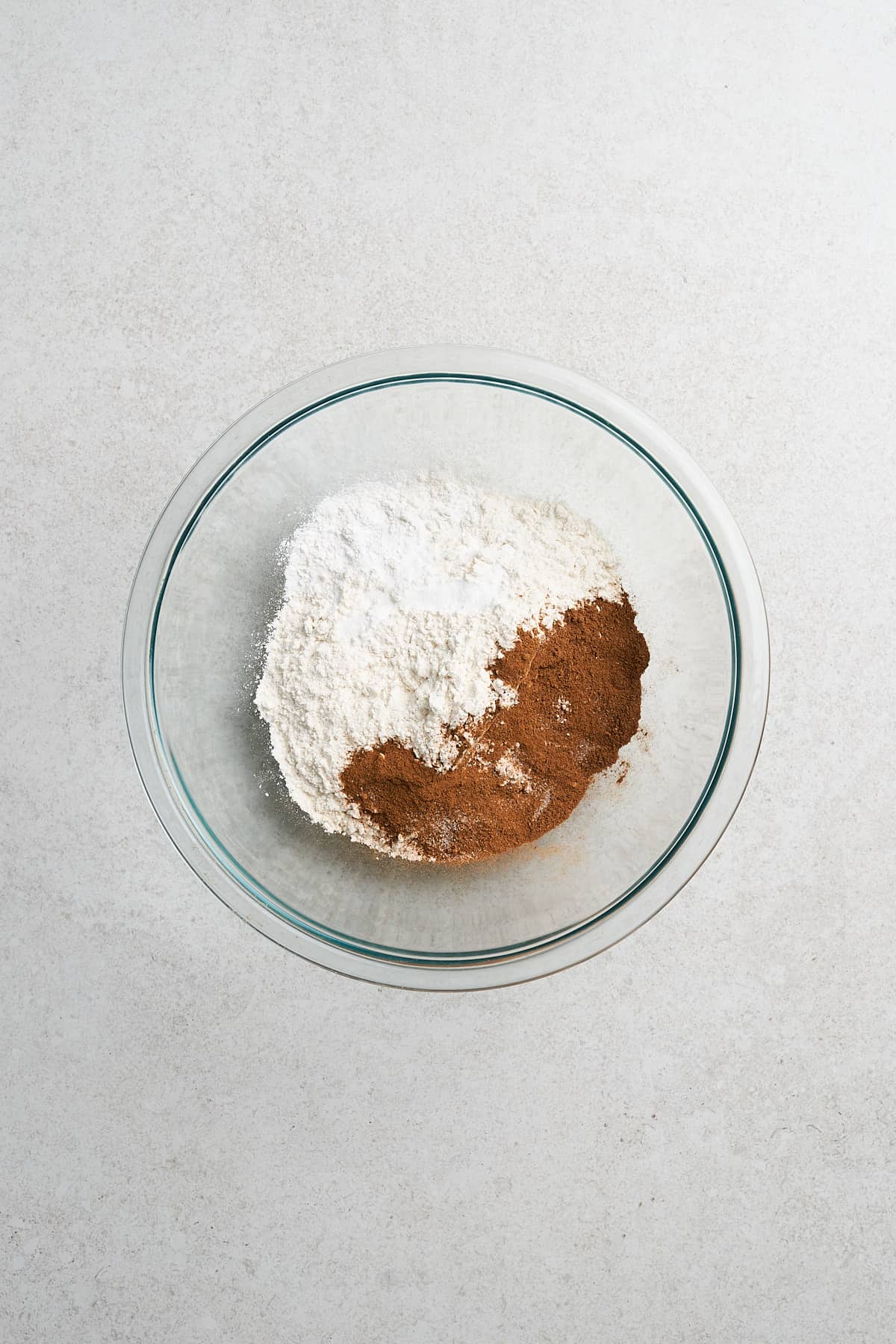 Flour and spices in a bowl.