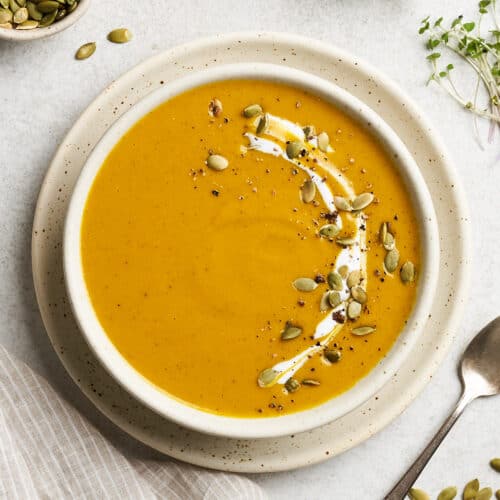 Vegan pumpkin soup.