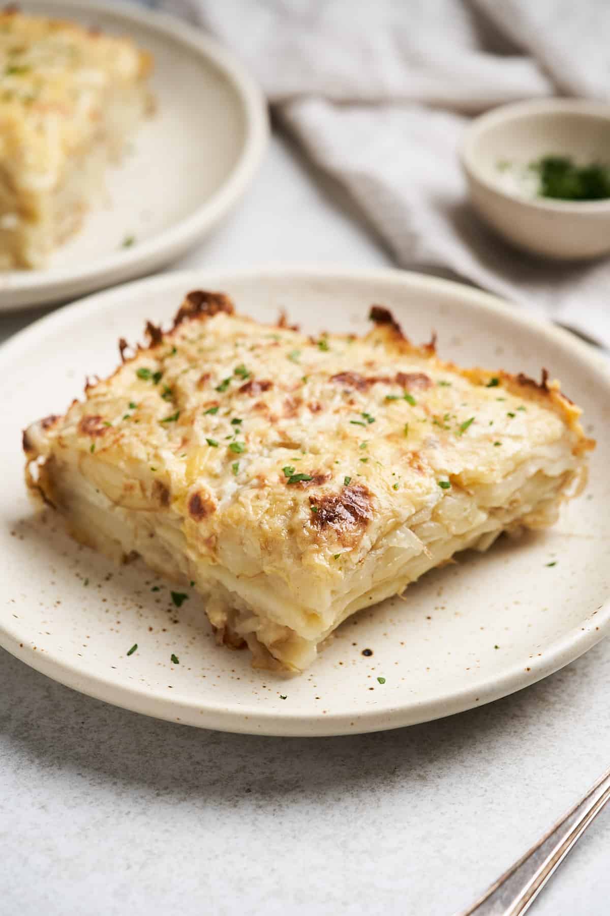 Vegan scalloped potatoes.