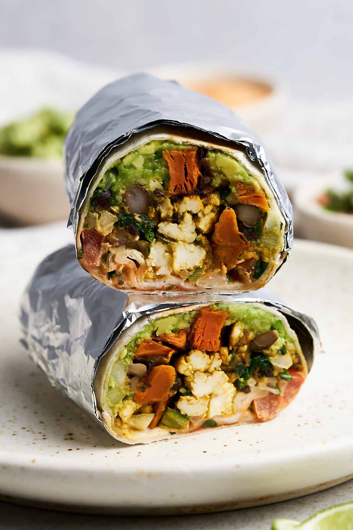 Vegan breakfast burrito.