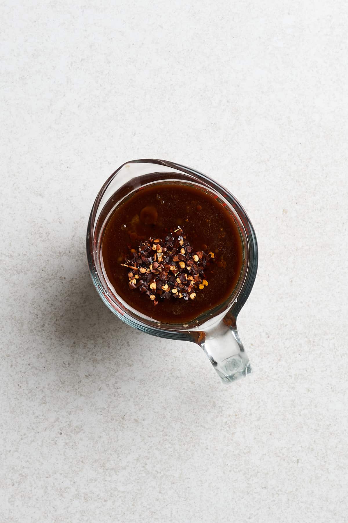 Cornstarch and other ingredients in a container.