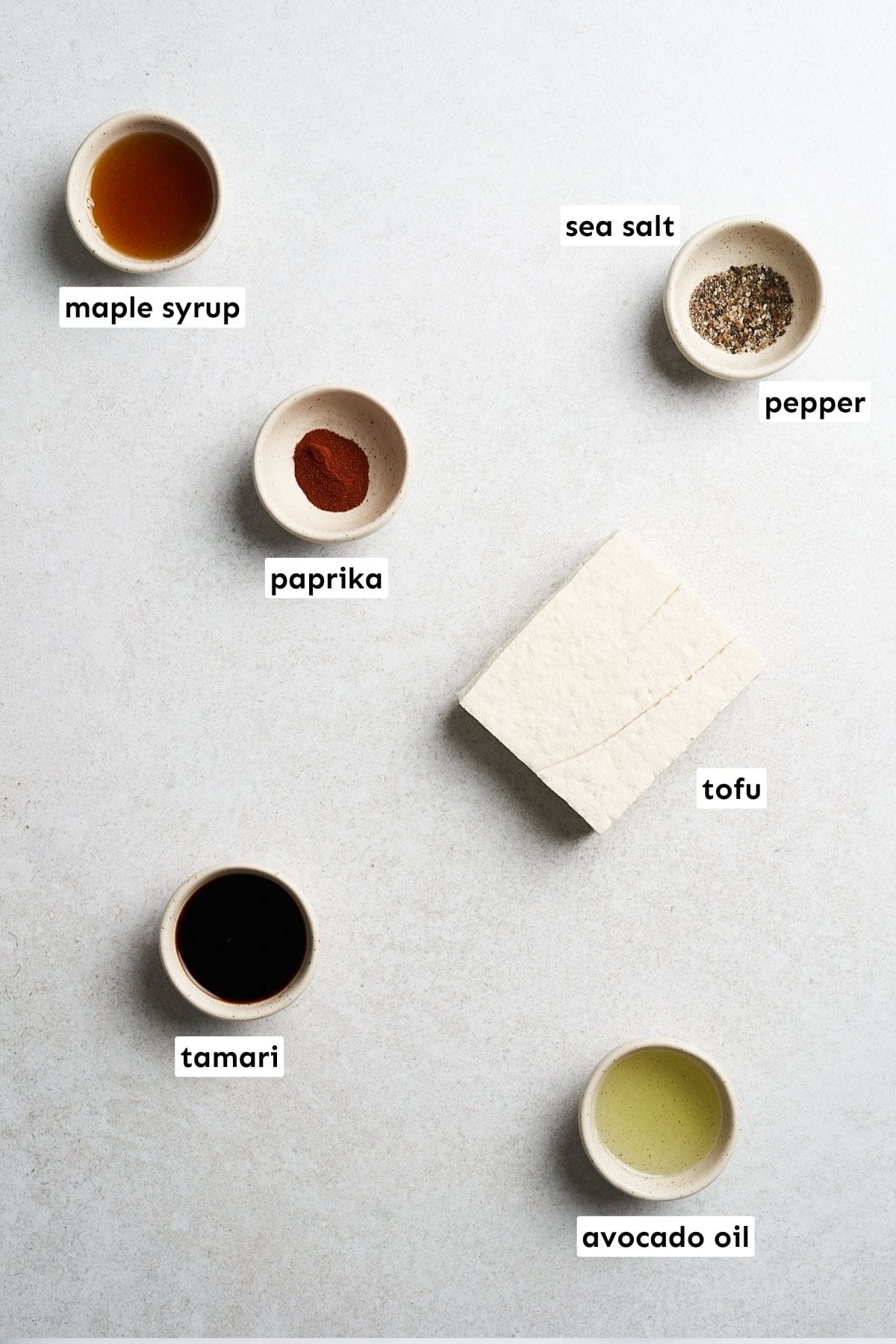 Vegan bacon ingredients.