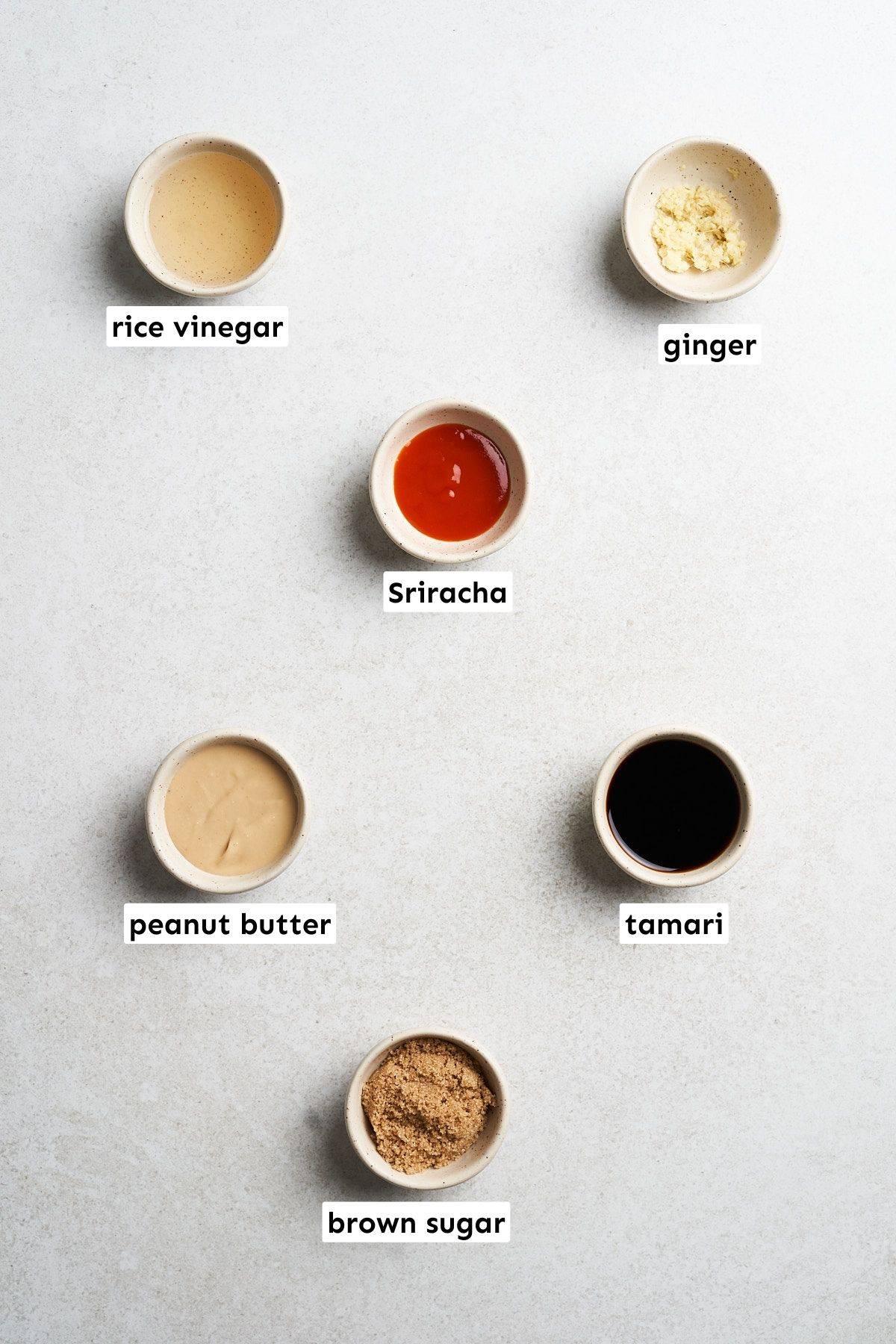 Peanut sauce ingredients.