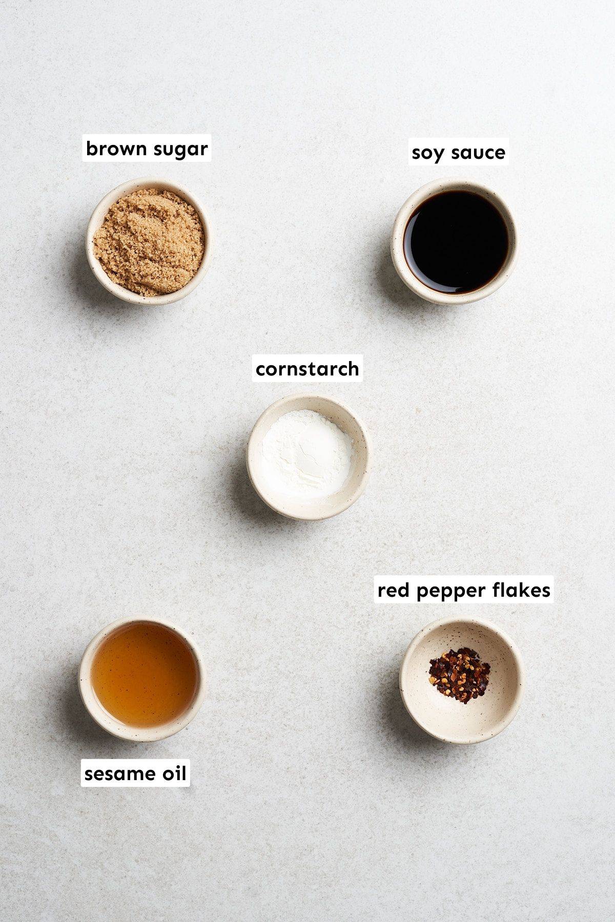 Stir fry sauce ingredients.